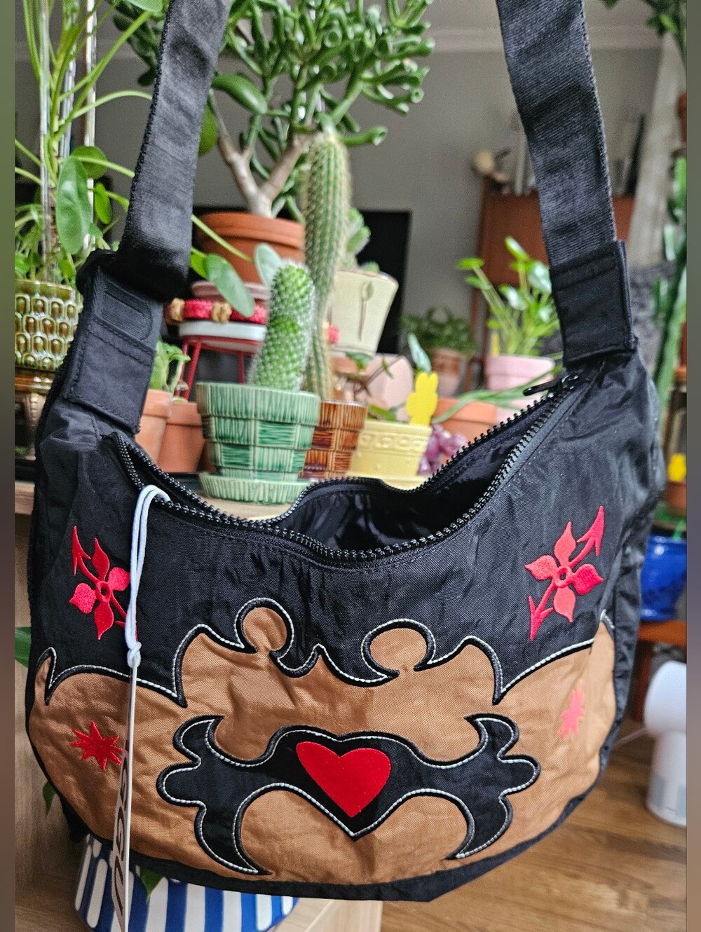 🖤❤️BAGGU Medium Crescent Bag - Western Appliqué NWT❤️🖤